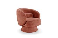 Fauteuil BOSSA NOVA 360° draaibaar bouclé roestlook - 45838