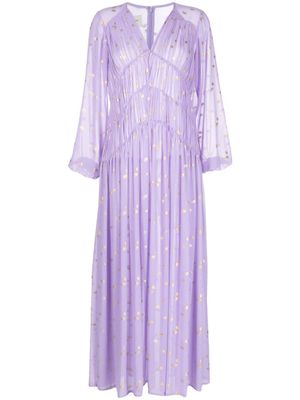 Bambah robe longue à pois - Violet