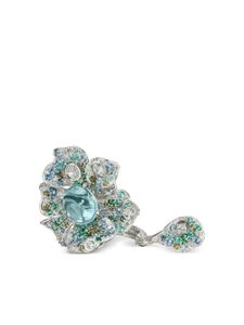 Anabela Chan bague Aqua Peony en or blanc vermeil 18ct - Bleu