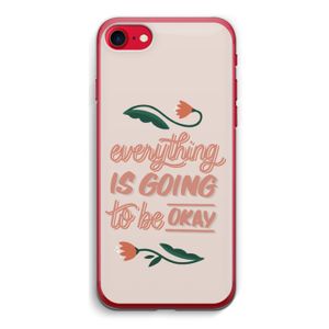 Optimistic flower girl: iPhone SE 2020 Transparant Hoesje