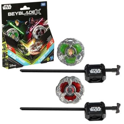 Beyblade X en Star Wars, samenwerking Luke Skywalker 4-80B vs. Darth Vader 4-60B, multiverpakking
