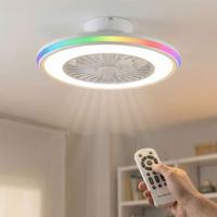 Plafondventilator met RGB LED-verlichting, verborgen bladen en afstandsbediening Nexory InnovaGoods