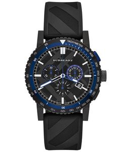 Horlogeband Burberry BU9806 Rubber Zwart 22mm