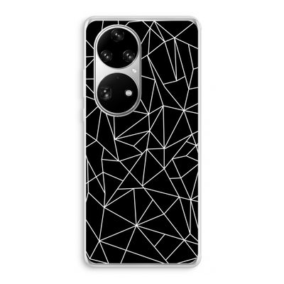 Geometrische lijnen wit: Huawei P50 Pro Transparant Hoesje