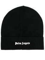 Palm Angels bonnet à logo brodé - Noir