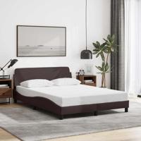Bedframe "Dover" stof donkerbruin 140x200 cm