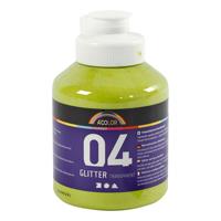 Creativ Company Acrylverf glitter voor kinderen - lime groen, 500ml