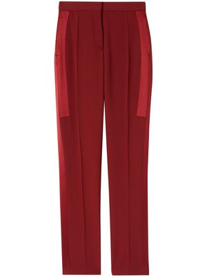 Burberry pantalon rayé à taille haute - Rouge