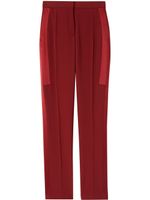 Burberry pantalon rayé à taille haute - Rouge