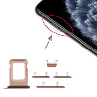 SIM-kaart lade + Zijkleutel voor iPhone 11 Pro/11 Pro Max (goud)