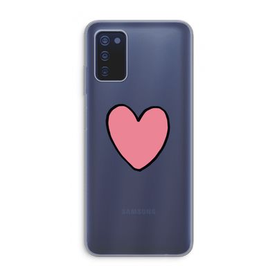 Hartje: Samsung Galaxy A03s Transparant Hoesje