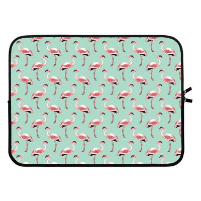 Flamingoprint groen: Laptop sleeve 15 inch