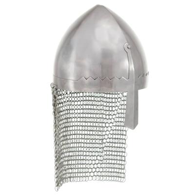Ridderhelm replica LARP staal zilverkleurig