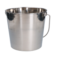 Emmer RVS met platte zijde 5,68 l