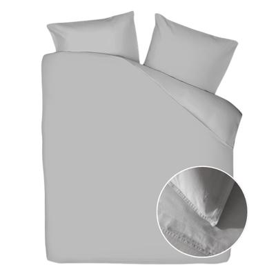 Dekbedovertrek Linnen - (1140x2601 cm) - Grijs Percale katoen - Dessin: Effen - Yellow Suites - Dekbed-Discounter.nl