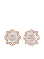 David Morris boucles d'oreilles en or rose 18ct pavées de diamants