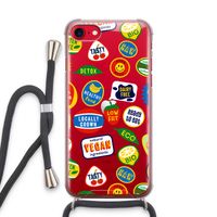 Fruitsticker: iPhone SE 2020 Transparant Hoesje met koord