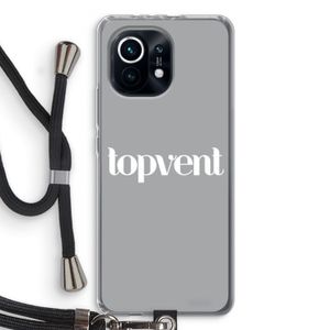 Topvent Grijs Wit: Xiaomi Mi 11 Transparant Hoesje met koord