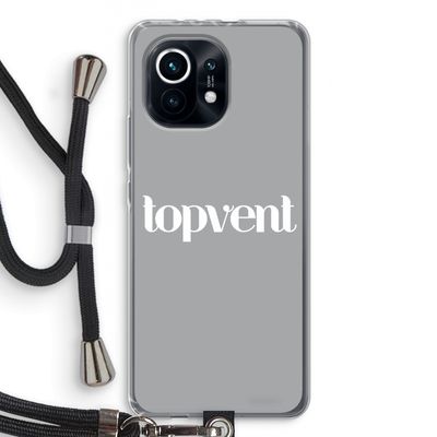 Topvent Grijs Wit: Xiaomi Mi 11 Transparant Hoesje met koord