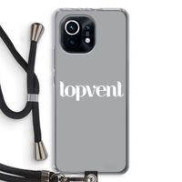 Topvent Grijs Wit: Xiaomi Mi 11 Transparant Hoesje met koord