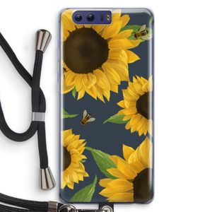Sunflower and bees: Honor 9 Transparant Hoesje met koord