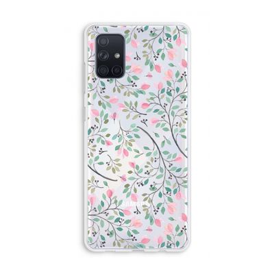 Sierlijke bloemen: Galaxy A71 Transparant Hoesje