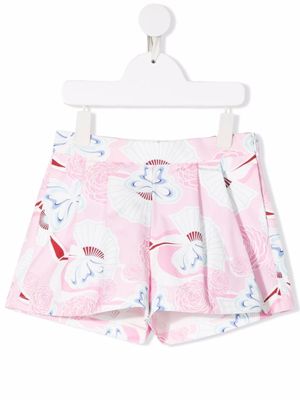 Simonetta short à fleurs - Rose