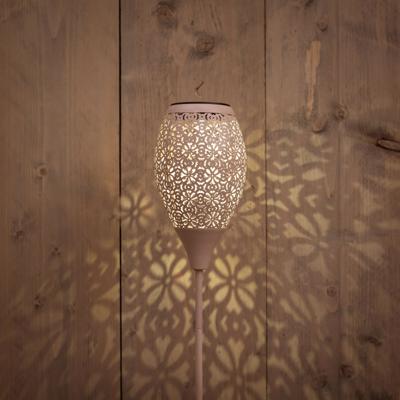 Solar fakkel metaal 78x10 cm zand - Annas collection