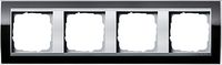 Gira Event Clear Zwart / Aluminum 4-voudig