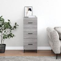 Dressoir 34,5x34x90 cm bewerkt hout grijs sonoma eikenkleurig - thumbnail