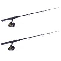 Benson Vishengel set - Set van 2x stuks - 165 cm - telescopische werphengel - met accessoires