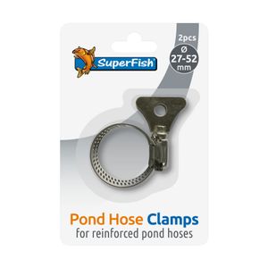 Superfish Slangklem Rvs 27-52mm met Vleugelmoer - Waterdicht & Gereedschapsvrij, 2 Stuks
