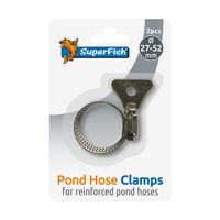 Superfish Slangklem Rvs 27-52mm met Vleugelmoer - Waterdicht & Gereedschapsvrij, 2 Stuks