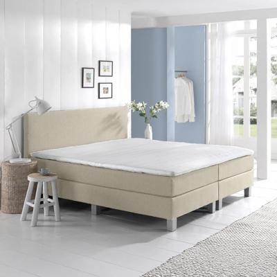 OP=OP Vaste boxspring Basic - 200 x 200 Naturel Beige