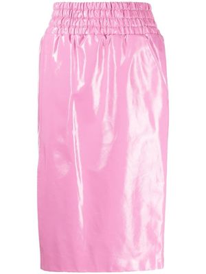 TOM FORD jupe mi-longue à effet de brillance - Rose