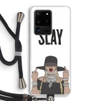 Slay All Day: Samsung Galaxy S20 Ultra Transparant Hoesje met koord