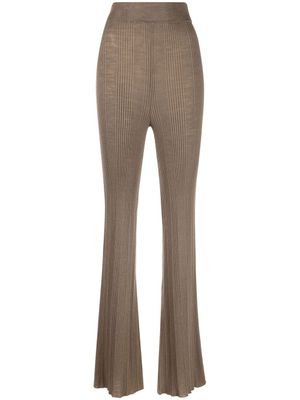 REMAIN pantalon Soleima droit en maille - Marron