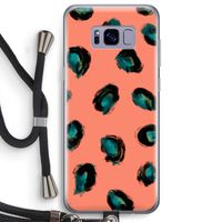 Pink Cheetah: Samsung Galaxy S8 Plus Transparant Hoesje met koord