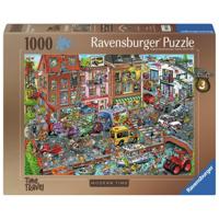 Puzzel ravensburger ray's comic modern time 1000st