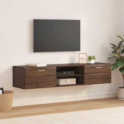 TV-kast met lade bruin eikenkleur 150 x 39 x 30 cm Bewerkt hout