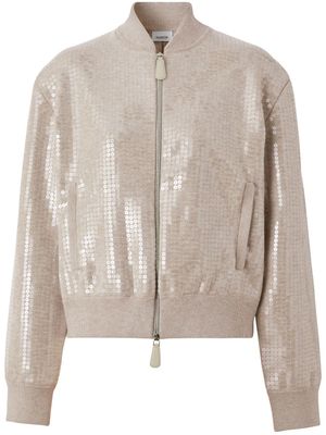Burberry veste bomber à ornements en sequins - Tons neutres