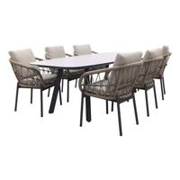 Vdgarde Julia|Manolo Deens ovale tuinset - 240x103 cm. - 7-delig Vdgarde Julia|Manolo Deens ovale tuinset - 240x103 cm. - 7-delig