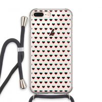 Hartjes: iPhone 7 PLUS Transparant Hoesje met koord