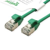 ROLINE GREEN F/UTP DataCenter Patchkabel Cat.6A (Class EA), LSOH, extra dun, groen, 0,3 m - thumbnail