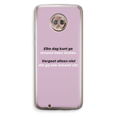 gij zijt ook iemand: Motorola Moto G6 Transparant Hoesje