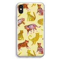 Cute Tigers and Leopards: iPhone X Transparant Hoesje