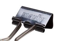 Papierklem maul foldback 25mm zwart 12st