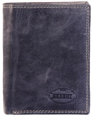 Leren portemonnee Blauw Grijs Akzent heren Used Look