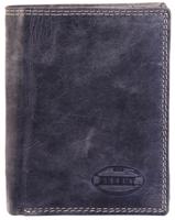 Leren portemonnee Blauw Grijs Akzent heren Used Look