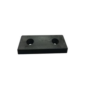 Glijder zwart rechthoek 4 bij 2 cm en hoogte 0,5 cm van massief kunststof - 8 stuks